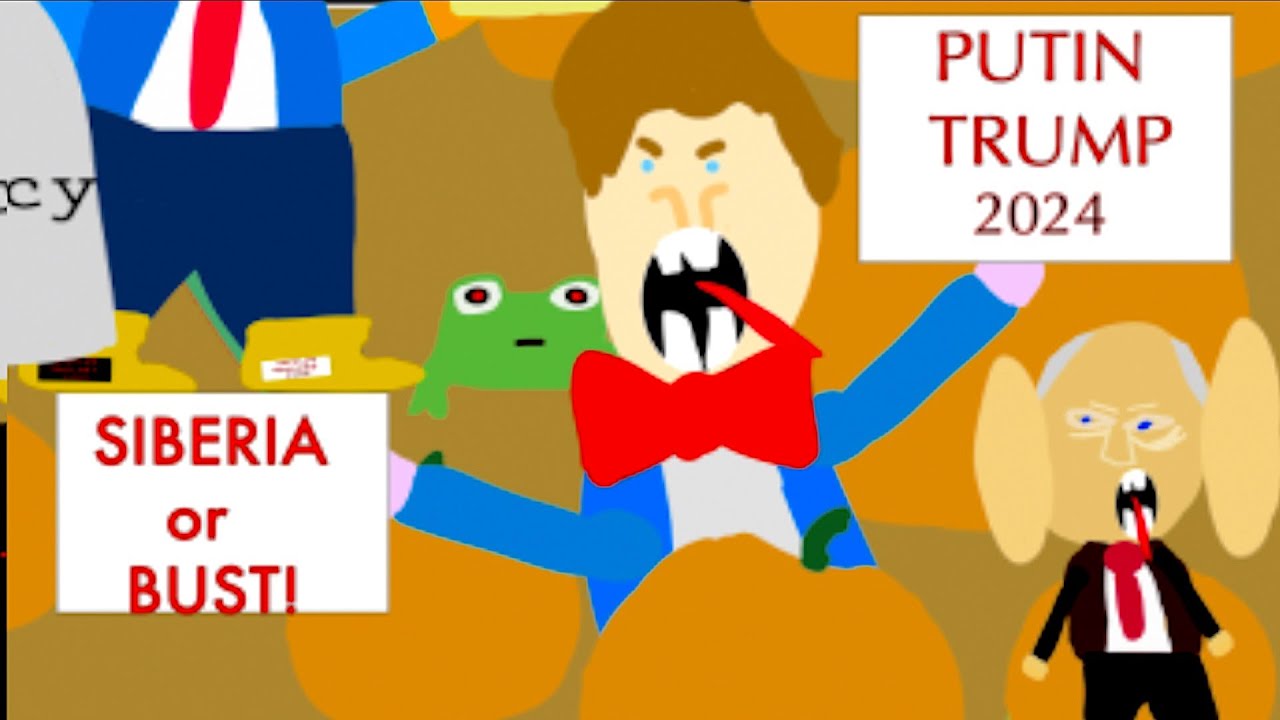 yucker-carlson-loves-putin-so-much-pinocchio-trump-and-his-clown-shoes