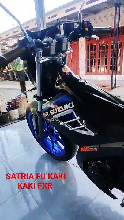 Modifikasi satria fu kaki kaki tapak lebar ban 120 / 150