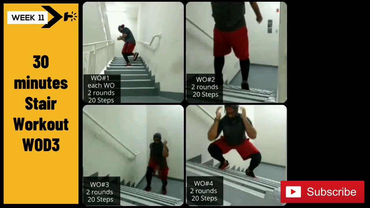 30 MINUTES STAIR WORKOUT WOD3 . WEEK 11 - YouTube
