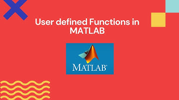 User defined functions in MATLAB