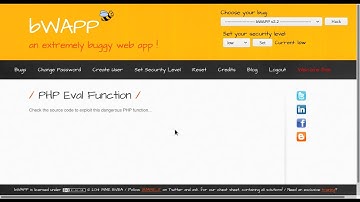bWAPP - PHP Eval Function