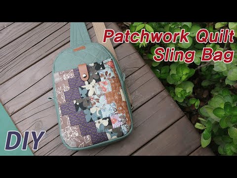 퀼트 슬링백 가방 만들기│Patchwork Quilt Sling Bag│How To Make DIY Crafts Tutorial