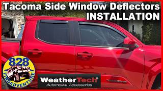 Tacoma Side Window Deflectors installation from Weathertech #tacoma #4runner