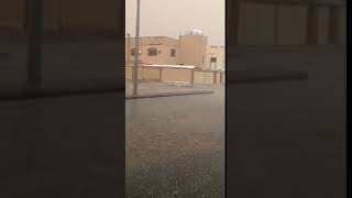 بردية و امطار غزيرة على محافظة #القريات ⁦‪@ArabiaWeatherSA‬⁩ #طقس_العرب #طقس_السعودية #حالة_الطقس #