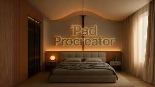 Celebrity iPad Procreate Indoor Hand-Painted BedroomRenderings Full Process #interiordesign #ipadhanddrawing Profile
