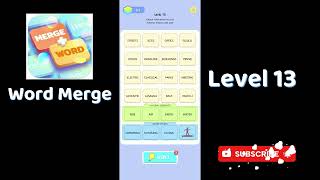 🧠 Word Merge Level 13 Answers | Step-by-Step Guide 🔠 | Go Answer Details