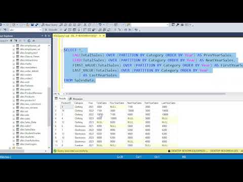 SQL Value Window Functions | LEAD, LAG, FIRST_VALUE, LAST_VALUE with Practical Examples