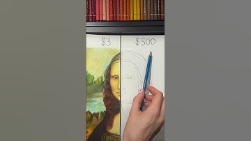 I tried to draw the✨Mona Lisa with $500 LUXURY pencils 😳I’m SHOOKED | JULIAGISELLA AD @fabercastell