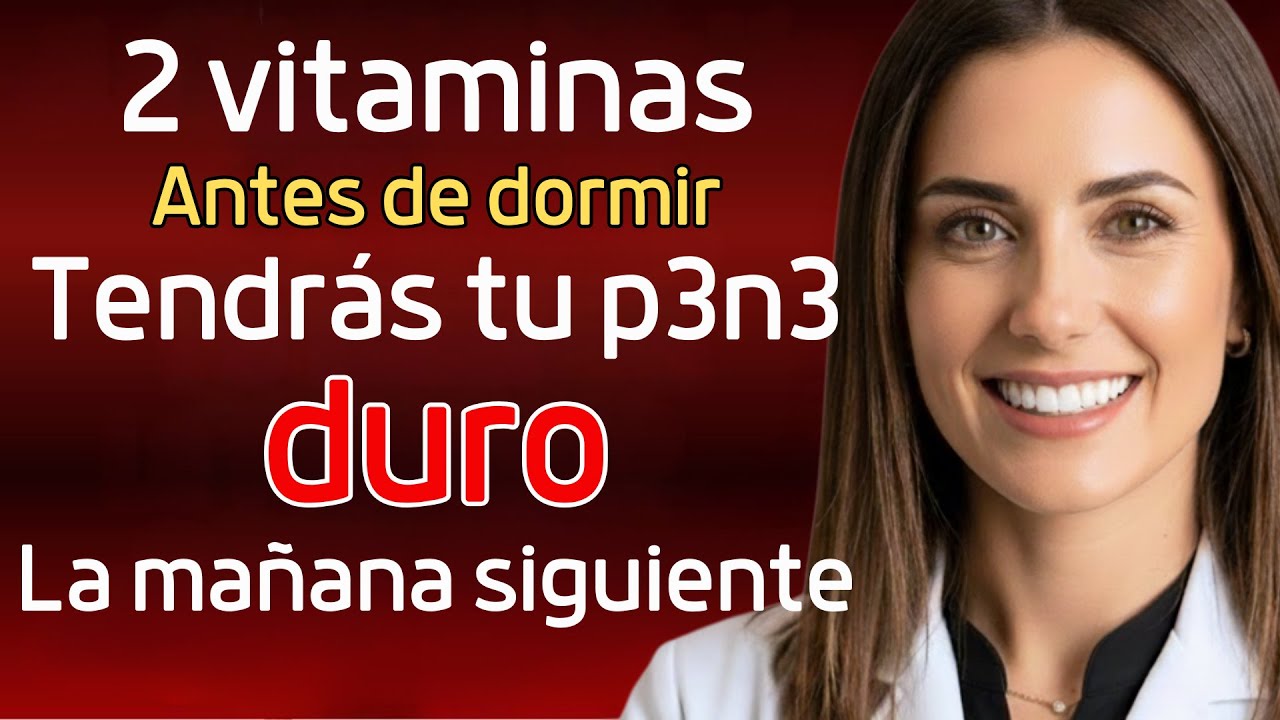 ADULTO MAYOR: Estas 2 Vitaminas Nocturnas te Devuelven la Erección Matutina