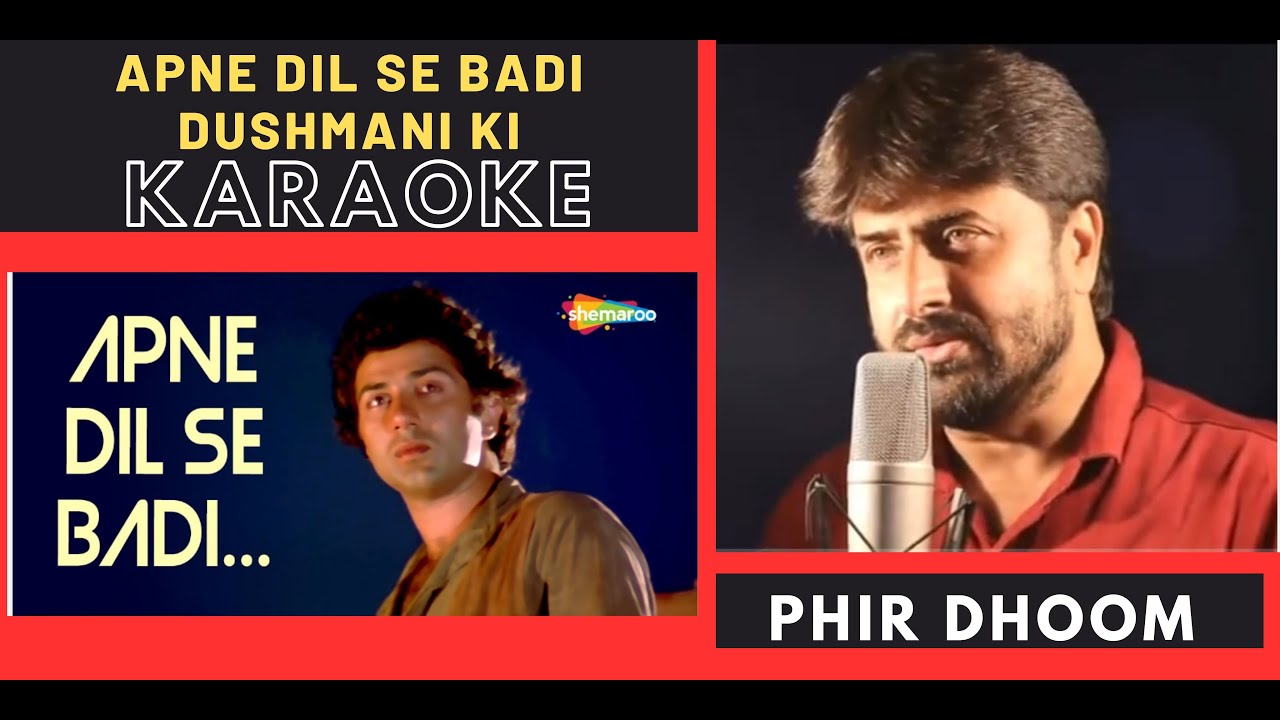 Apne Dil Se Badi Dushamani { Betaab Movie ] Original Crystal Clear HD Karaoke With Scrolling Lyrics