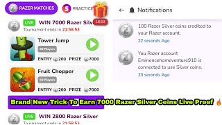 EARN 7000 RAZER SILVER COINS LIVE PROOF BRAND NEW TRICK TO WIN RAZER SILVER COINS MUST WATCH FREE UC screenshot 3