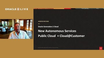 Highlights -- Oracle Live: Announcing New Autonomous Services