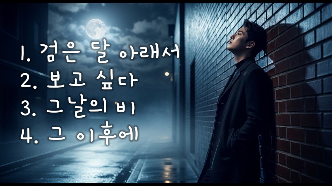 가슴저미는 이별 4부작 | 걸은 달 아래서 · 보고 싶다 · 그날의 비 · 그 이후  | 강서우 감성 락발라드 모음