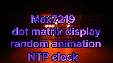 WIFI CLOCK - Max7219 + Wemos D1 mini = Random animation NTP clock. (internet clock)