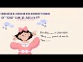 exercise verb to be