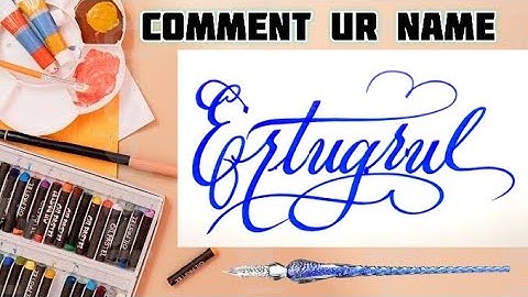 Ertugrul Name Signature Calligraphy Status | How to Draw, Cursive Calligraphy with Cut Marker
