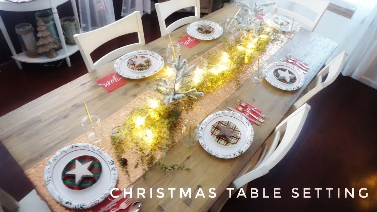 Christmas Dinner SetUp Holiday Tablescape Ideas Inexpensive