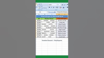 How to Use Trim and Proper Functions in Excel  #excel #shorts #shortsfeed #youtubeshorts #education