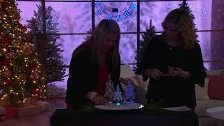 Kringle Express S/3 Graduated Glass Trees with Metallic Ornaments on QVC