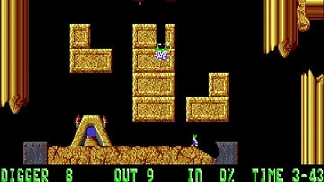 Lemmings Taxing Level 9: Perseverance Walkthrough DOS