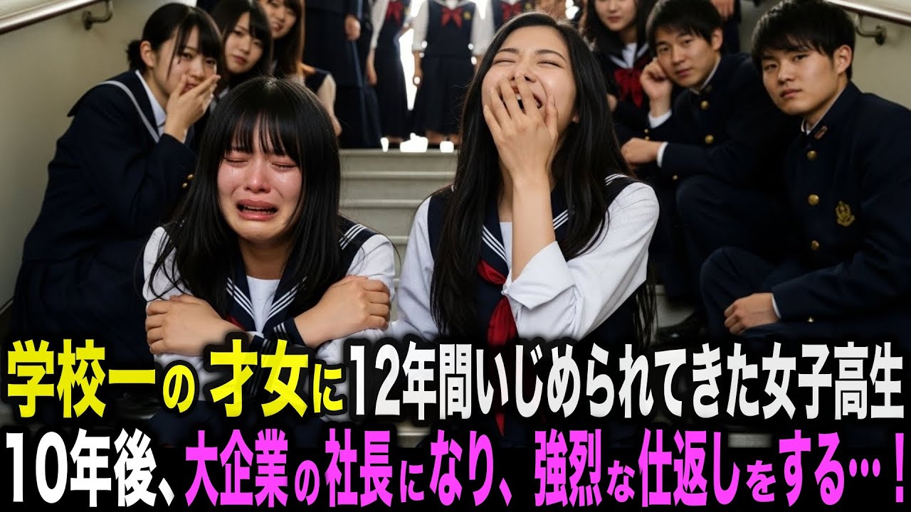 学校一の才女に12年間いじめられてきた貧乏女子高校生。10年後、大企業社長になり、強烈な仕返しをする…！