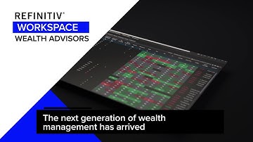 Refinitiv Workspace for Wealth Advisors - Discover opportunities with AI and alternative data