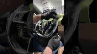 Satisfying Dirty Steering Wheel Cleaning #shorts