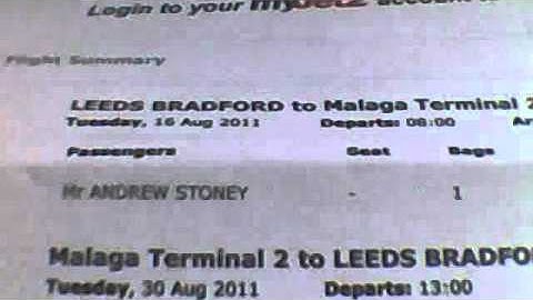 Jet2 flights. Checked in online & printed boarding passes out.