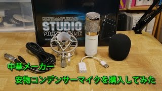 中華メーカ 安物コンデンサーマイクを購入(BM800)