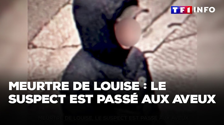 Meurtre de Louise : le suspect est passé aux aveux｜TF1 INFO
