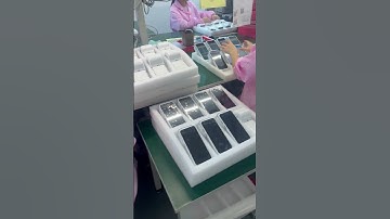 Handheld PDA scanner devices factory test line #pda #rfid #electrician