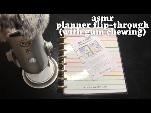 ASMR Planner Flip-Through (Gum Chewing)