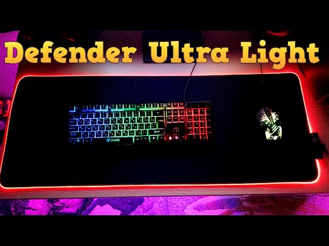 БОЛЬШОЙ Игровой коврик Defender Ultra Light C RGB подсветкой