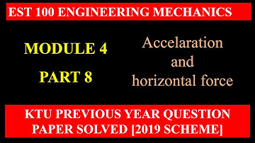 KTU Engineering Mechanics | module 4 | Previous University Question Paper Solutions | part 8