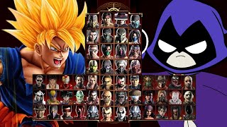 Mortal Kombat 9 - GOKU SSJ & RAVEN TEEN TITÃNS - Expert Tag Ladder - Gameplay @(1080p) - 60ᶠᵖˢ ✔