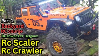 Backyard rc crawler course rc scaler event rc crawler event Bushwacker Belgium part 1