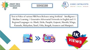 SIH2023 | Smart Automation | Text to Video generation of PIB press releases