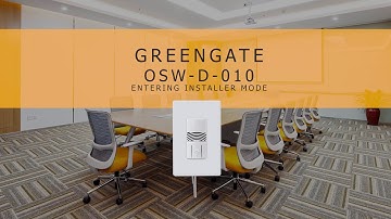 OSW D 010 Greengate Dimmer Set Up Video   Entering Installer Mode