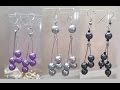 aretes de perlas Diy Pearl earrings