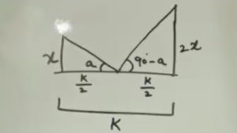 Two posts are K m apart and the height of one is double that of the other. If from the middle....