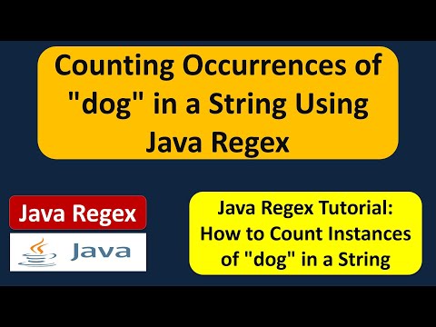 How to count the number of times the word dog appears in the input string using Java Regex?