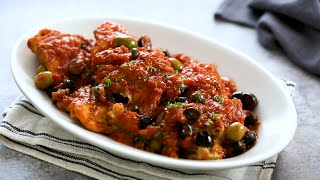 Chicken Puttanesca with Pasta - Un cappuccino la mattina recipes
