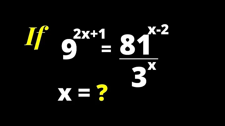 Likely Math Olympiad | Nice Exponential Equation 9^2x+1=81^x-2/3^x| How To Deal With It Quickly ...