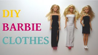 3 ideas for Fitted Evening Dresses for Barbie doll DIY Barbie doll clothes 1