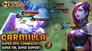 SUPER EPIC COMEBACK !!? - CARMILLA SUPER SUPPORT by Carmilla Mlbb 38 views 5 months ago 11 minutes, 28 seconds