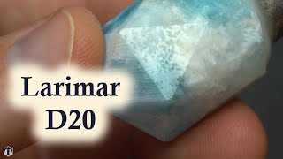 Unleashing the Beauty of the Ocean: Cutting a Larimar D20 by Hedron Rockworks 315,494 views 1 year ago 7 minutes, 50 seconds