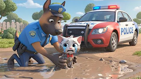 “Emotional Rescue Story: Lost Kitten, Brave Police Dog & A Beautiful Family Reunion 🐱🚁🐶✨”