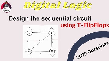 Design the sequential circuit with respect to the following state diagram using T flip-flops