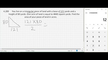 4.2B9  Area of a Triangle Word Problem