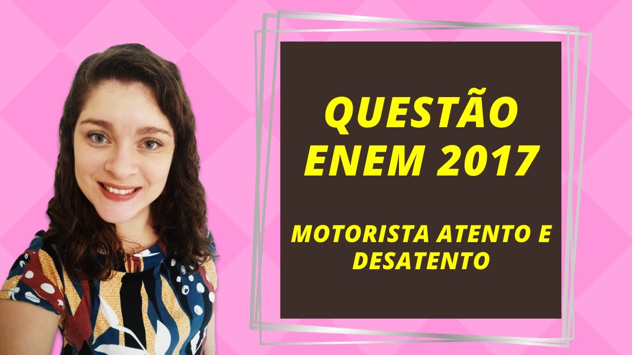 Questão de cinemática Enem 2017 -